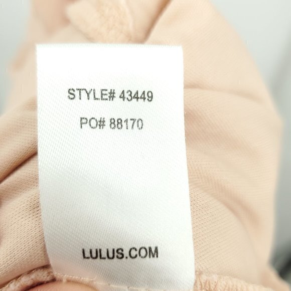 Lulu's Heavenly Hues Blush Plunge Maxi Dress S Blush Pink - Picture 16 of 16